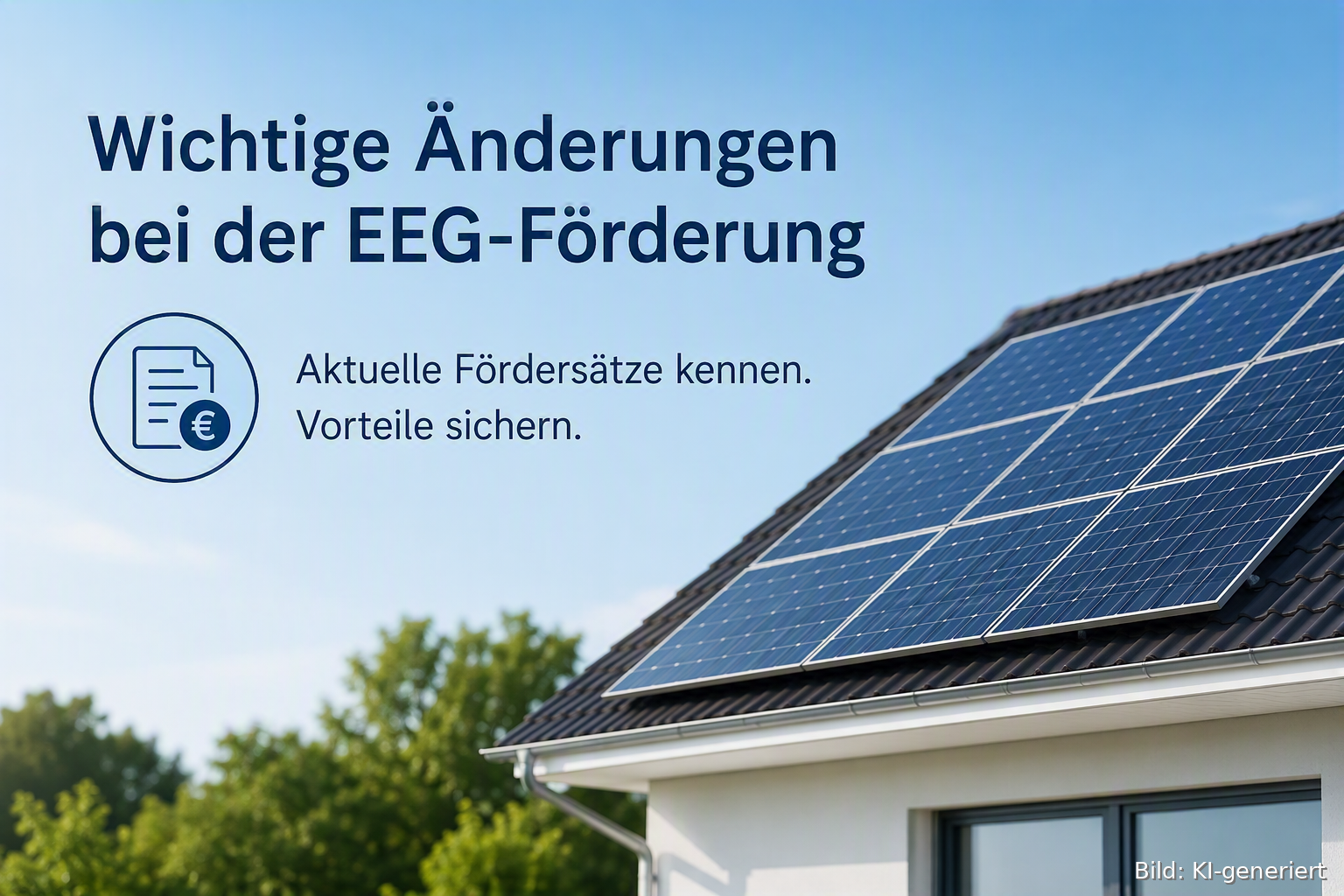 Wichtige Änderungen bei der EEG-För­de­rung